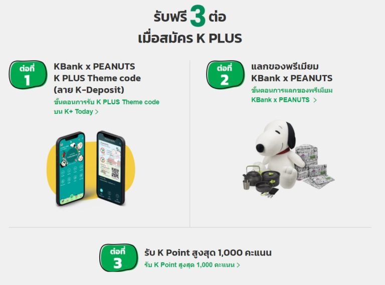 เงินฝากทวีทรัพย์ KBank x PEANUTS ออมง่าย เริ่มต้น 500 25,000 บาทต่อ