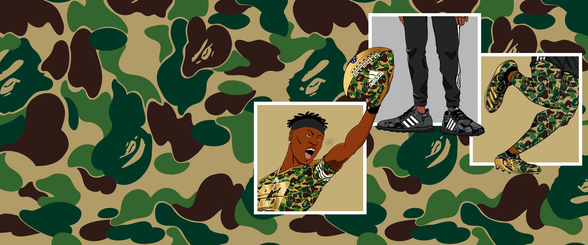 bape x adidas american football